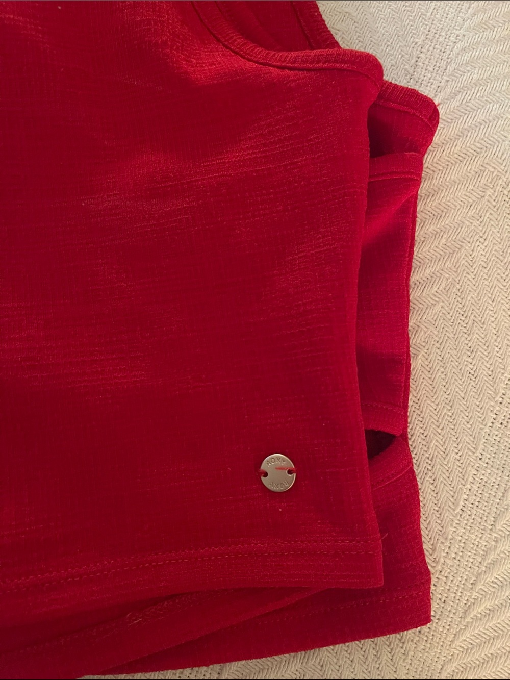 Roxy Bright Red Ribbed Tank - Picture 4 of 5